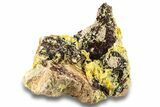 Bright Yellow Wulfenite on Dolomite - Morocco #258041-1